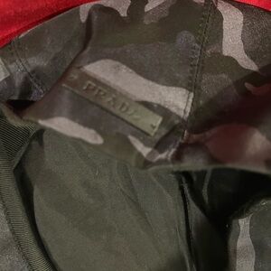 PRADA Black Gray Camo Hat Sz L Rare ORIG $395+!